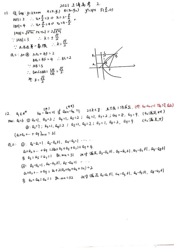 上海数学高考