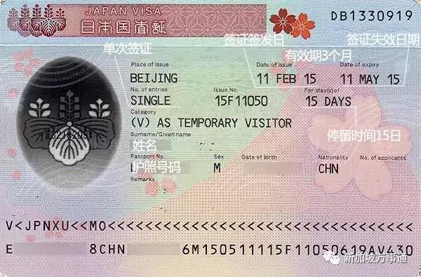 新加坡签证办理流程