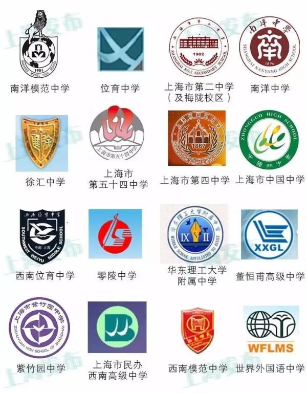 上海各高中学校徽